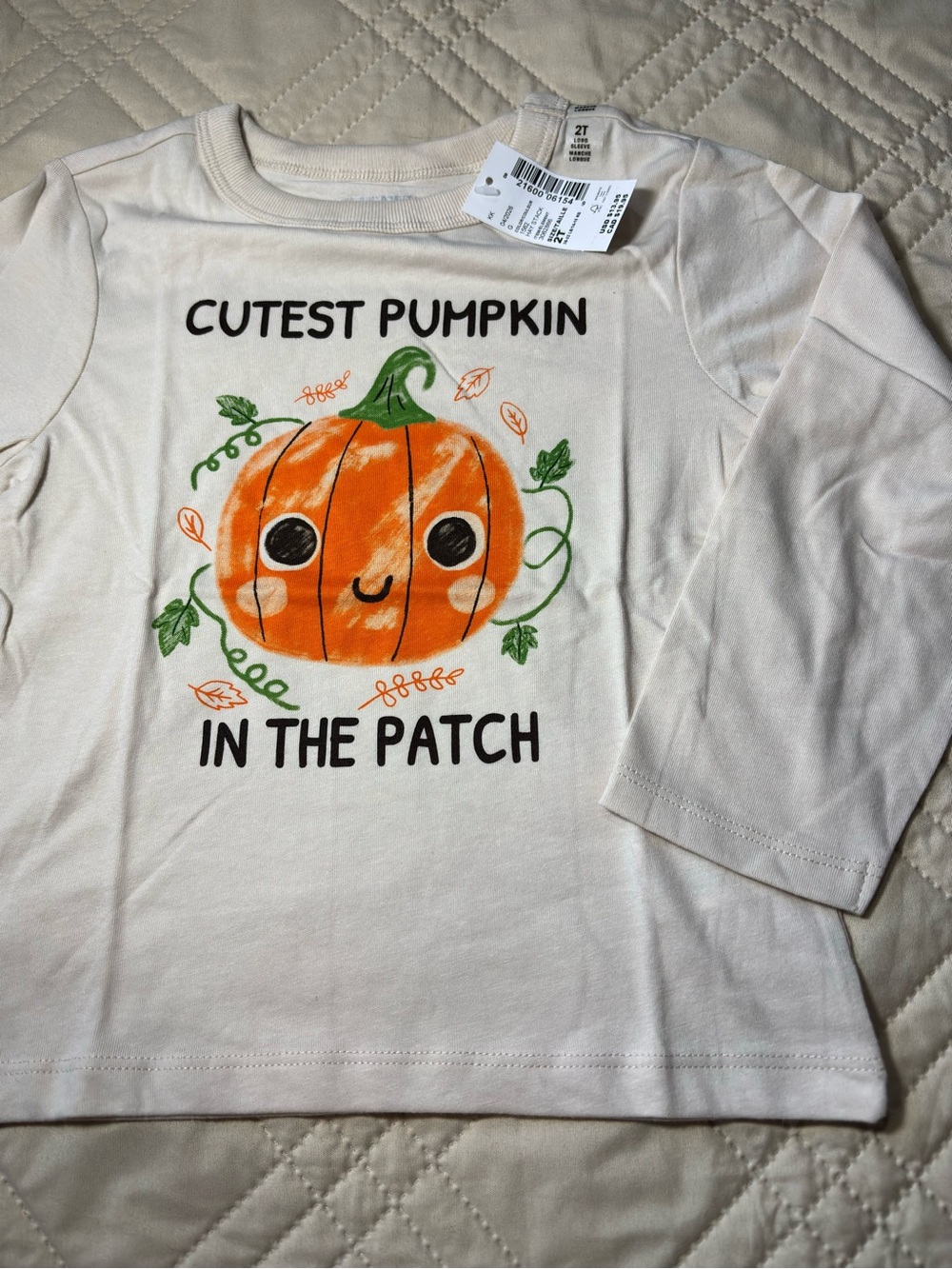 Children’s Place 2T 'Cutest Pumpkin' Graphic Tee